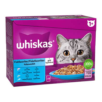 Whiskas® 1+ Klassisk meny i Gelé 12x85g